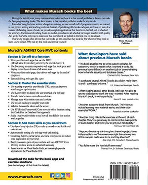 Murach's ASP.NET Core MVC: Training & Reference,New