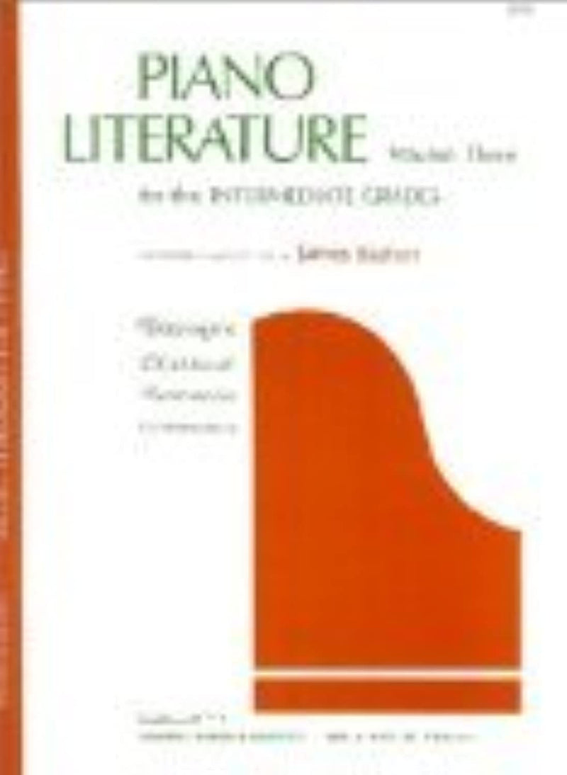 Gp20  Piano Literature  Volume 3  Bastien,New