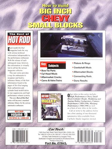 How to Build Big Inch Chevy Small Blocks (The Best of Hot Rod Magazine : Hot Rod Technical Library, Volume 9),Used