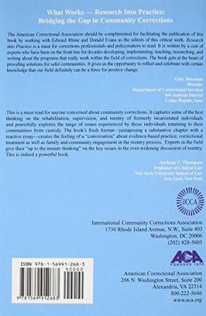 What Works: Research Into Practice: Bridging the Gap in Community Corrections,Used