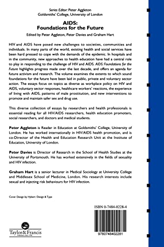 AIDS: Foundations For The Future (Social Aspects of AIDS),Used