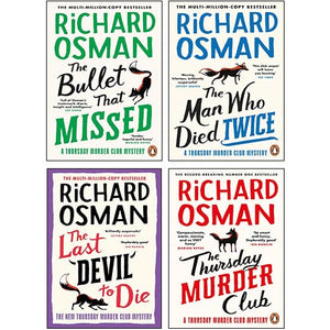 Richard Osman 4 Books Collection Set (The Thursday Murder Club, The Man Who Died Twice, The Bullet That Missed, The Last Devil T