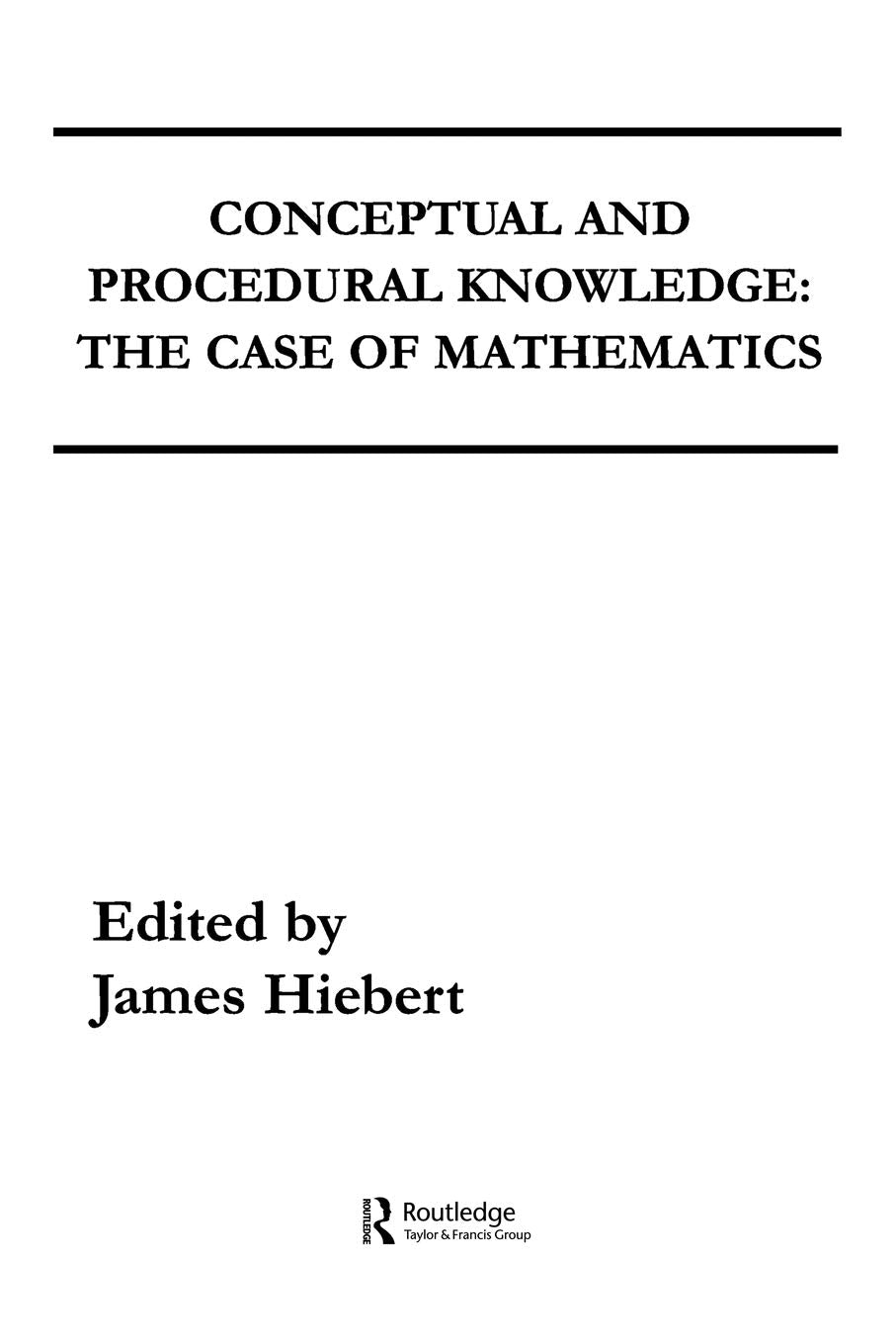 Conceptual and Procedural Knowledge,Used