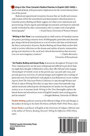 Writing in Our Time: Canadas Radical Poetries in English (19572003),Used