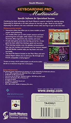 Keyboarding Pro Multimedia, Windows Individual User CDRom,Used