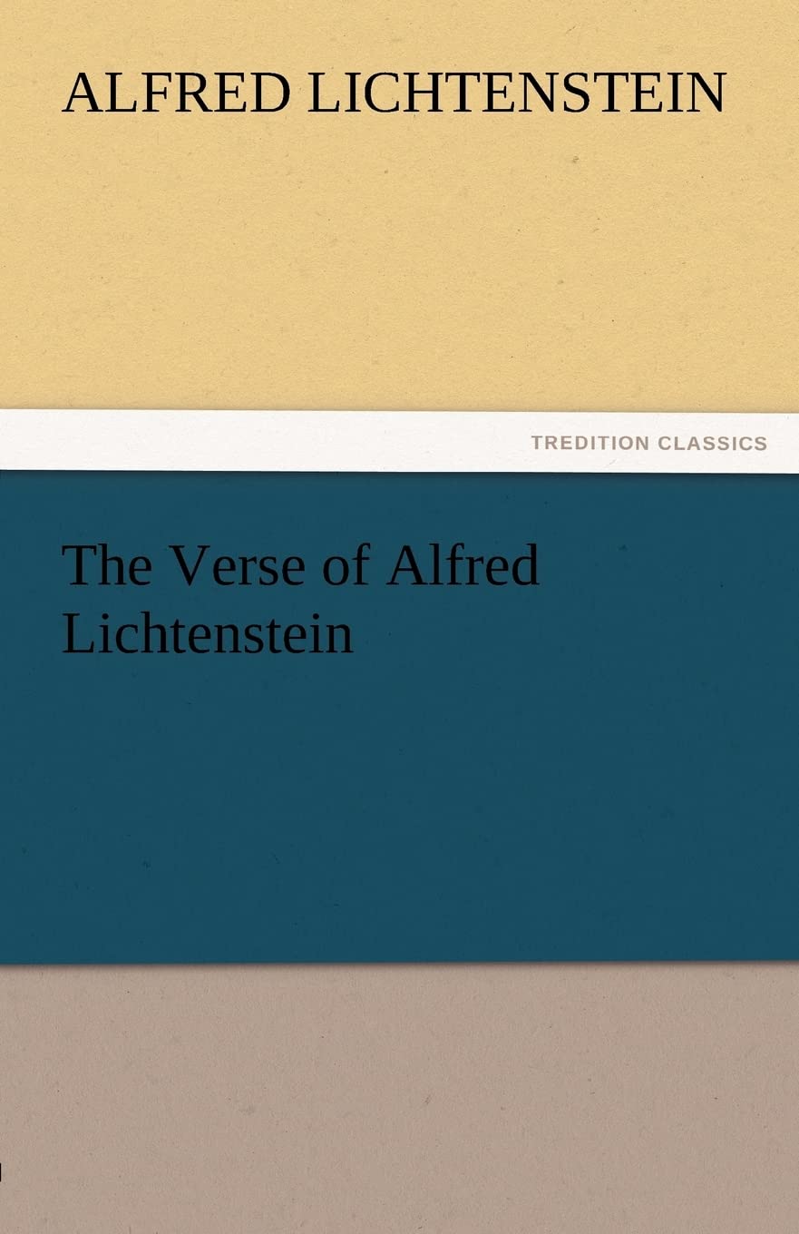 The Verse of Alfred Lichtenstein,Used