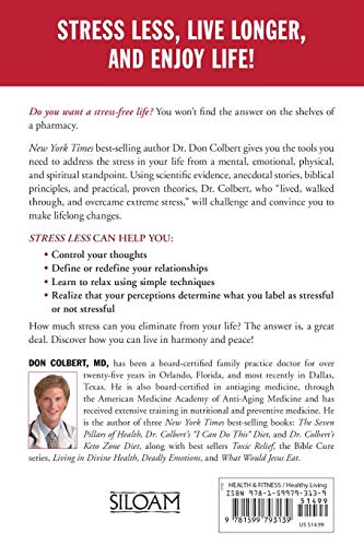 Stress Less: Break the Power of Worry, Fear, and Other Unhealthy Habits,Used