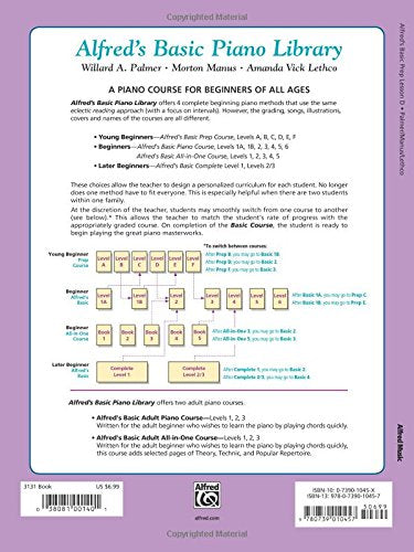 Alfred's Basic Piano Prep Course Lesson Book, Bk D: For the Young Beginner (Alfred's Basic Piano Library, Bk D),New