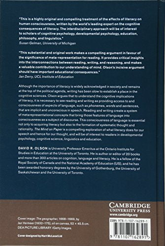 The Mind on Paper: Reading, Consciousness and Rationality,Used