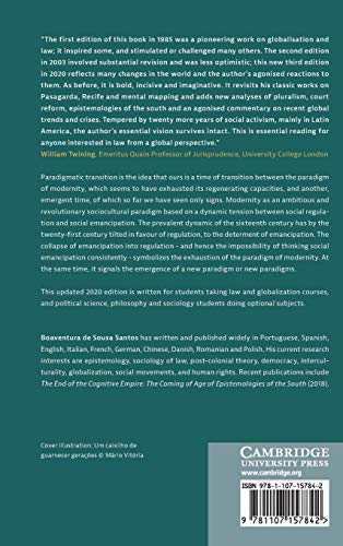 Toward a New Legal Common Sense: Law, Globalization, and Emancipation (Law in Context),Used