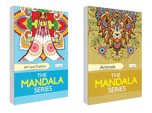 Animals And Art & Culture - The Mandala Series :- Adult Colouring Book Gift For Adults, Ideal For Stress Relieving, Relaxing & Meditation