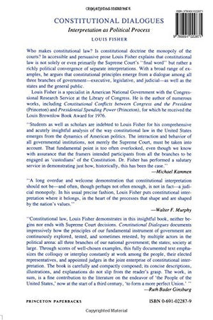 Constitutional Dialogues: Interpretation As Political Process (Princeton Legacy Library, 922),Used