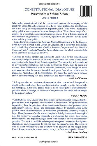 Constitutional Dialogues: Interpretation As Political Process (Princeton Legacy Library, 922),Used