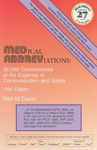 Medical Abbreviations: 32,000 Conveniences at the Expense of Communication and Safety,Used