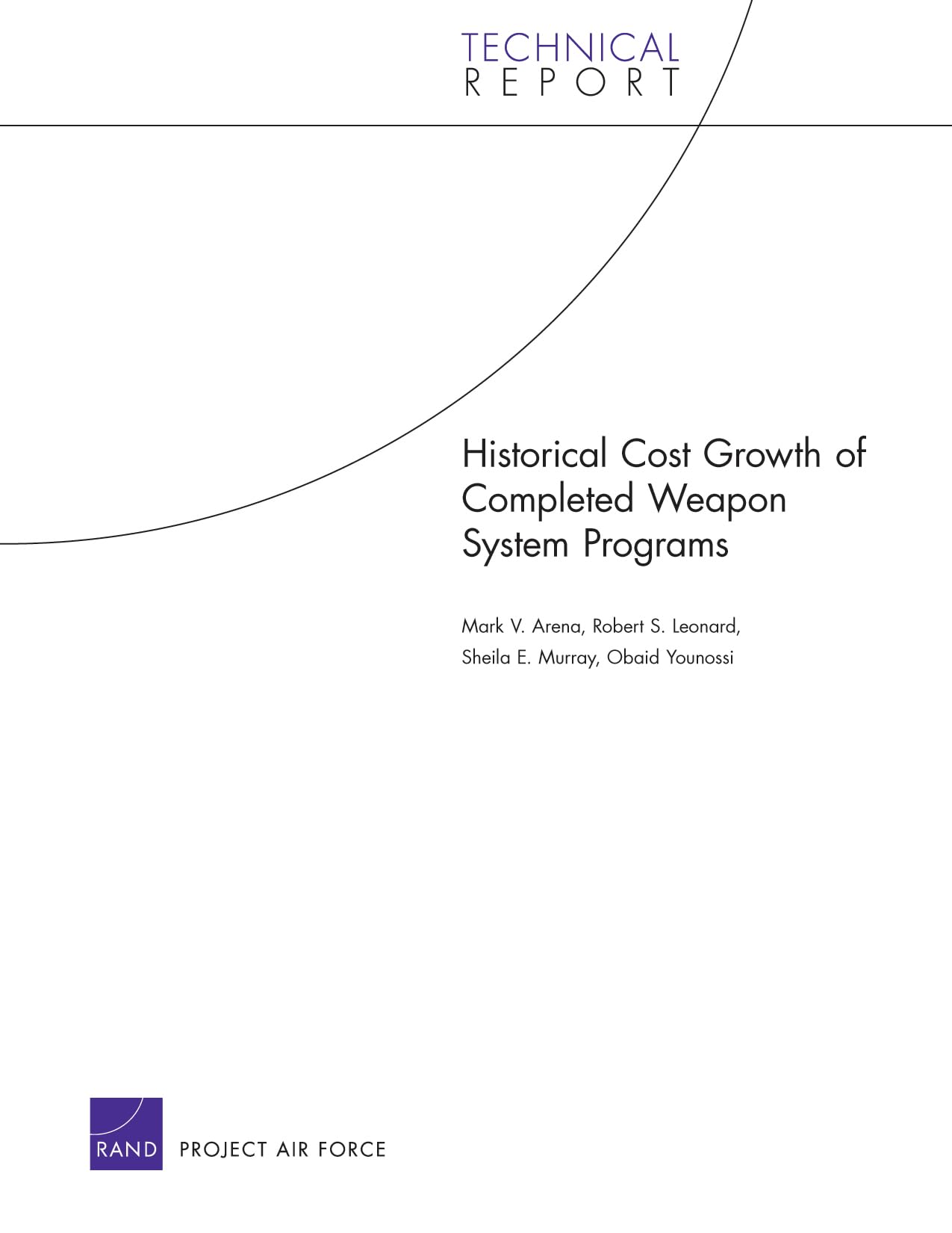 Historical Cost Growth Of Completed Weapon System Programs,New
