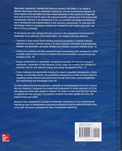 Wastewater Engineering: Treatment And Resource Recovery,Used