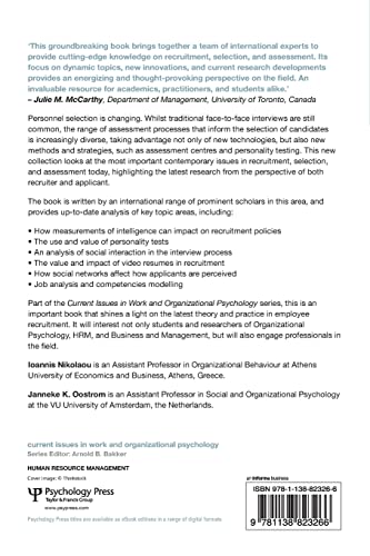 Employee Recruitment, Selection, and Assessment: Contemporary Issues for Theory and Practice (Current Issues in Work and Organiz,Used