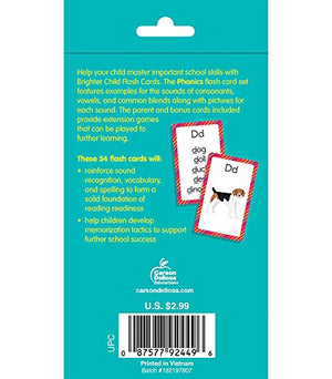 Carson Dellosa Phonics Flash Cards for Kids Ages 48, Sound Recognition Skills With Vowels, Consonants and Common Blends for Pre,Used