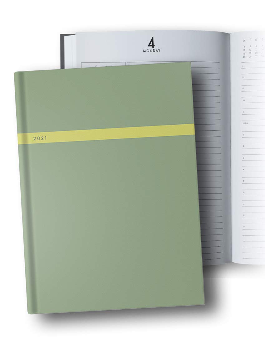 Day Planner 2021 Daily: 8.5x11, 1 Page per Day Planner 2021, Hardcover, Jan  Dec 2021, 12 Month, Dated Planner 2021 Productivit,Used