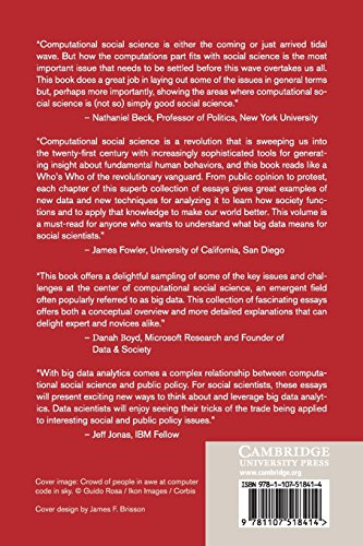 Computational Social Science: Discovery and Prediction (Analytical Methods for Social Research),Used