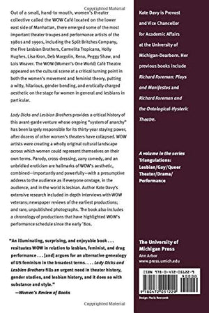 Lady Dicks and Lesbian Brothers: Staging the Unimaginable at the WOW Caf Theatre (Triangulations: Lesbian/Gay/Queer Theater/Dr,Used