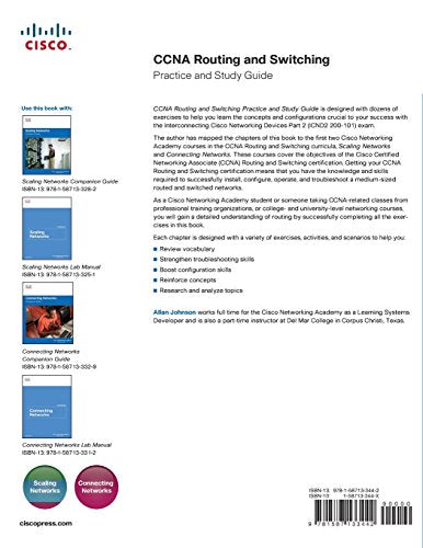 CCNA Routing and Switching Practice and Study Guide: Exercises, Activities and Scenarios to Prepare for the ICND2 200101 Certif,Used