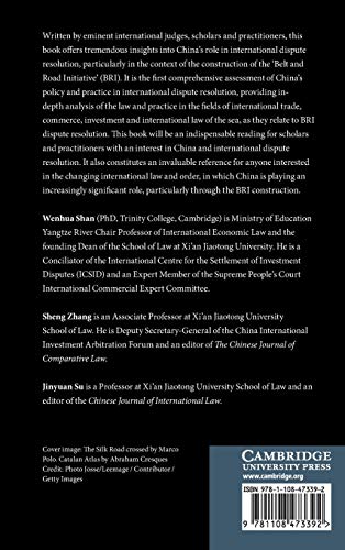 China and International Dispute Resolution in the Context of the Belt and Road Initiative,Used