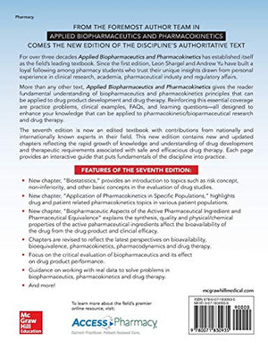 Applied Biopharmaceutics & Pharmacokinetics, Seventh Edition,Used