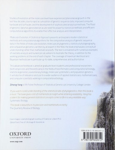 Molecular Evolution: A Statistical Approach,Used