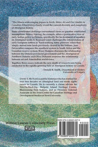 Earth, Water, Air and Fire: Studies in Canadian Ethnohistory,Used