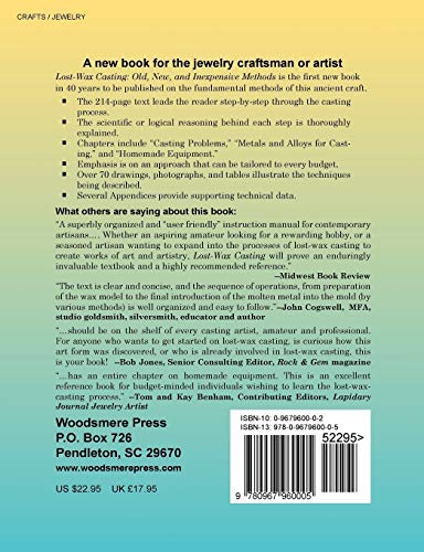 Lostwax Casting: Old, New, And Inexpensive Methods,Used