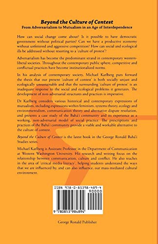 Beyond the Culture of Contest (George Ronald Baha'i Studies),Used
