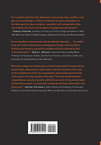 Bringing the Dark Past to Light: The Reception of the Holocaust in Postcommunist Europe,Used