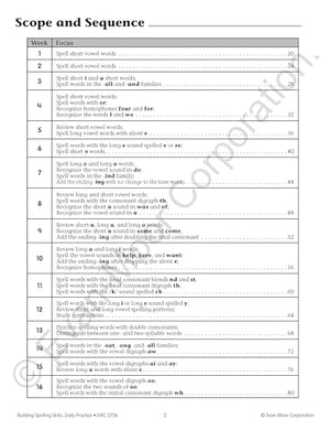 EvanMoor Building Spelling Skills, Grade 2  Homeschooling & Classroom Resource Workbook, Reproducible Worksheets, Teaching Edi,New