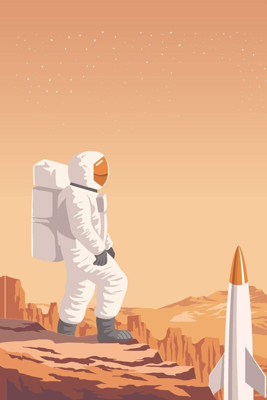 Mars Exploration Mission: Graph Paper Notebook, 6x9 Inch, 120 pages,Used