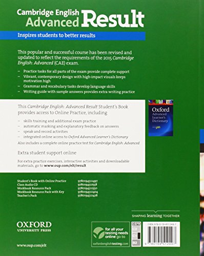 Cae Result Student'S Book With Online Practice 2015 Edition,Used