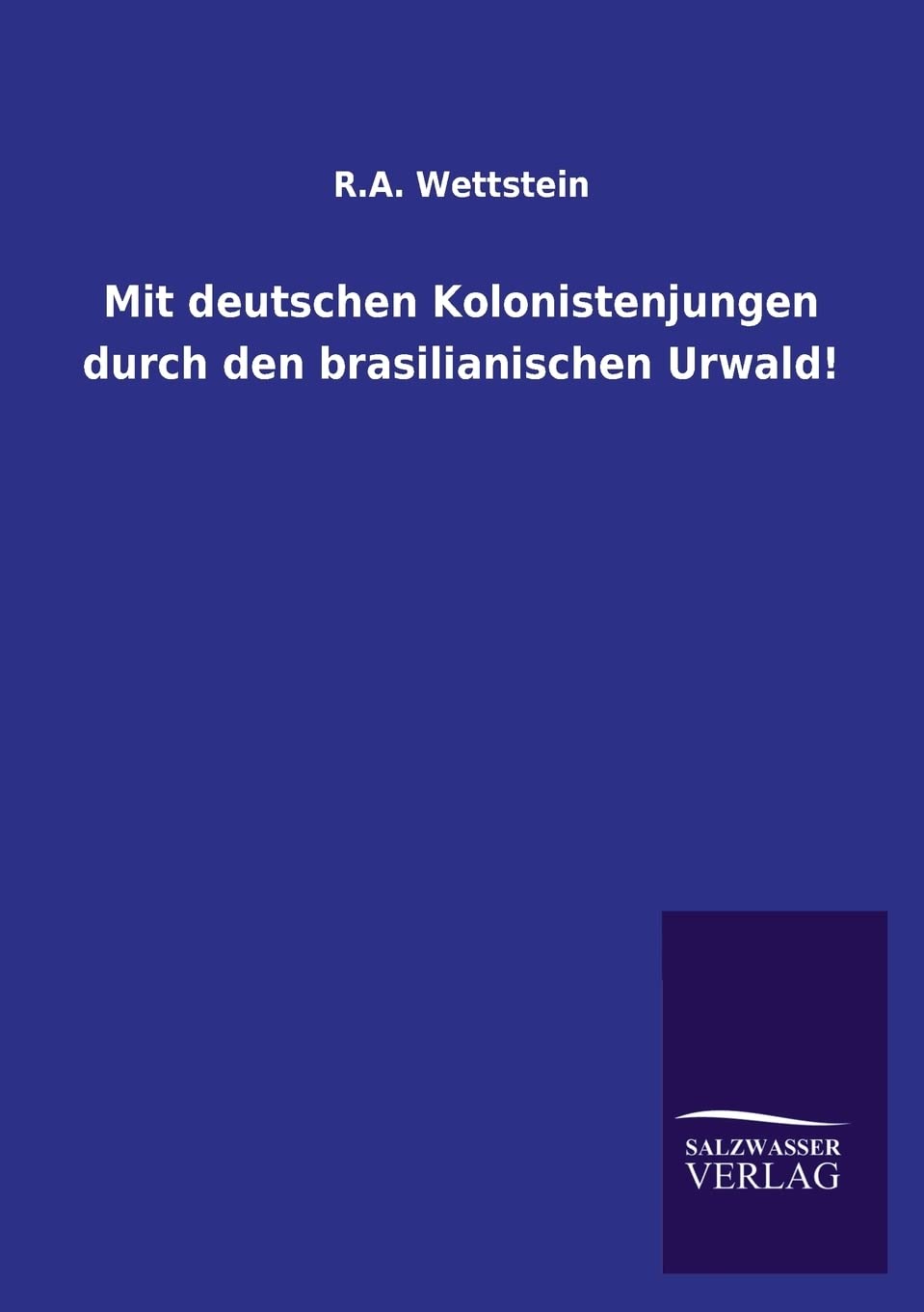 Mit deutschen Kolonistenjungen durch den brasilianischen Urwald! (German Edition),Used