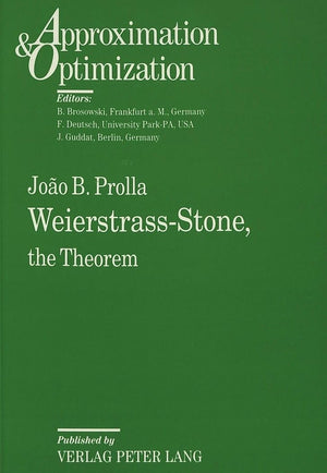 WeierstrassStone,: The Theorem (Approximation and Optimization),Used
