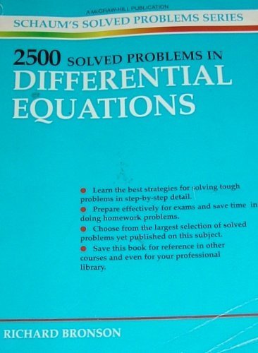 2500 Solved Problems in Differential Equations (Schaum's Solved Problems Series),New
