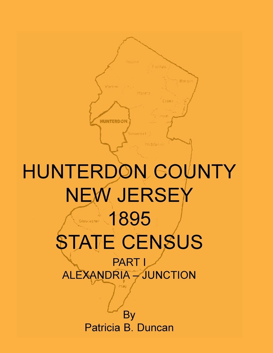 Hunterdon Co. New Jersey 1895 State Census, Part I: AlexandriaJunction,Used