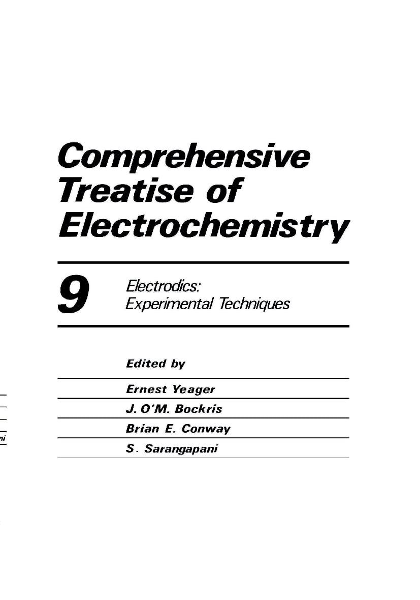 Comprehensive Treatise of Electrochemistry,New