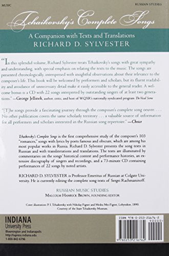 Tchaikovsky's Complete Songs: A Companion with Texts and Translations (Russian Music Studies),Used