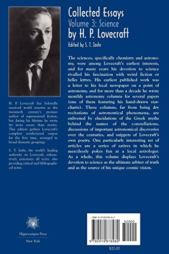 Collected Essays Of H. P. Lovecraft: Science-new