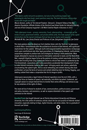 Cyberspace Law: Censorship and Regulation of the Internet (Routledge Research in Information Technology and ECommerce Law),Used