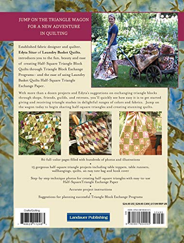 Friendship Triangles: 15 Beautiful Quilting Projects, Triangle Exchange Ideas, Easy, Stepbystep Technique (Landauer) Halfsqua,Used