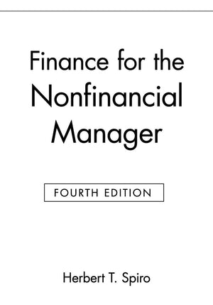 Finance for the Nonfinancial Manager,New