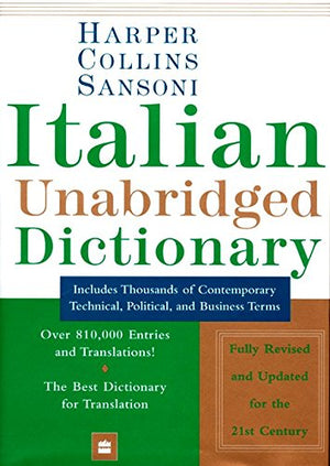 Harper Collins Sansoni Italian Unabridged Dictionary,Used