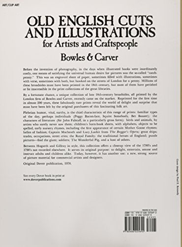 Old English Cuts and Illustrations for Artists and Craftspeople,Used