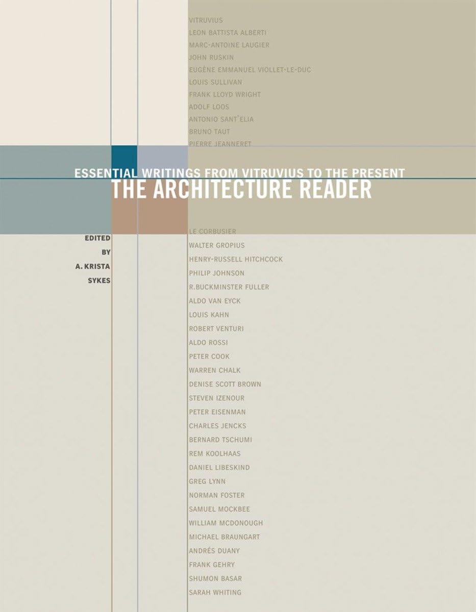The Architecture Reader: Essential Writings from Vitruvius to the Present,Used