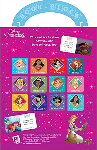 Disney Princess  I Can Be Princess My First Library Board Book Block 12Book Set Teaches Positive Traits Like Caring, Friendlin